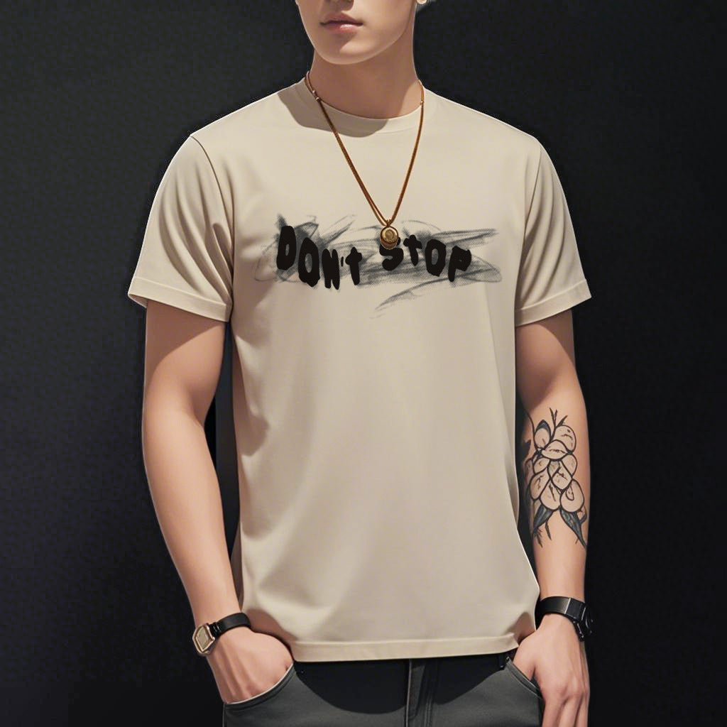 T-Shirt Imprimé Homme Style Coréen - Slim Fit Polyvalent Été 2026