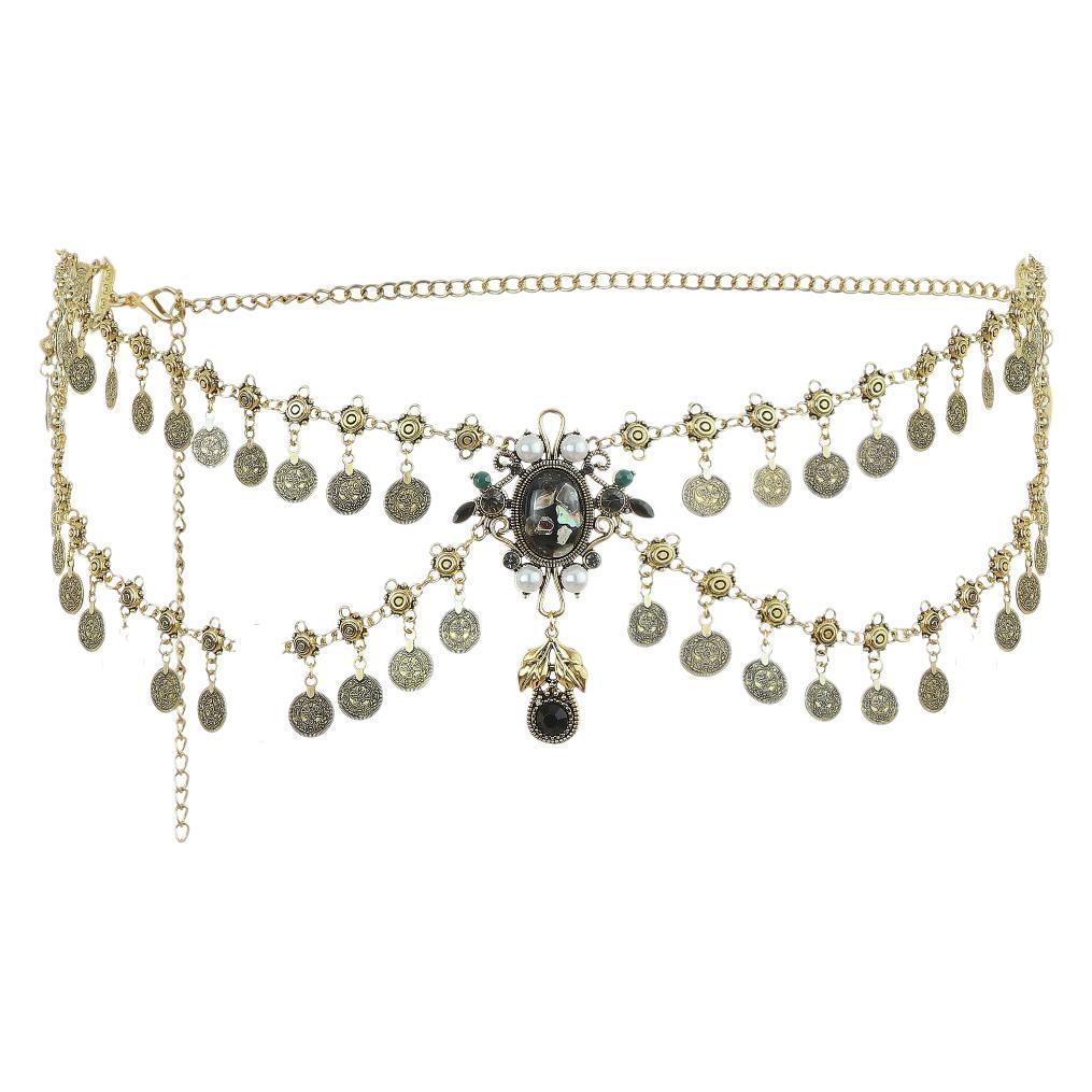 New alloy vintage tassel coins belly dance waist chain ladies gorgeous jewelry daily wear factory direct sales