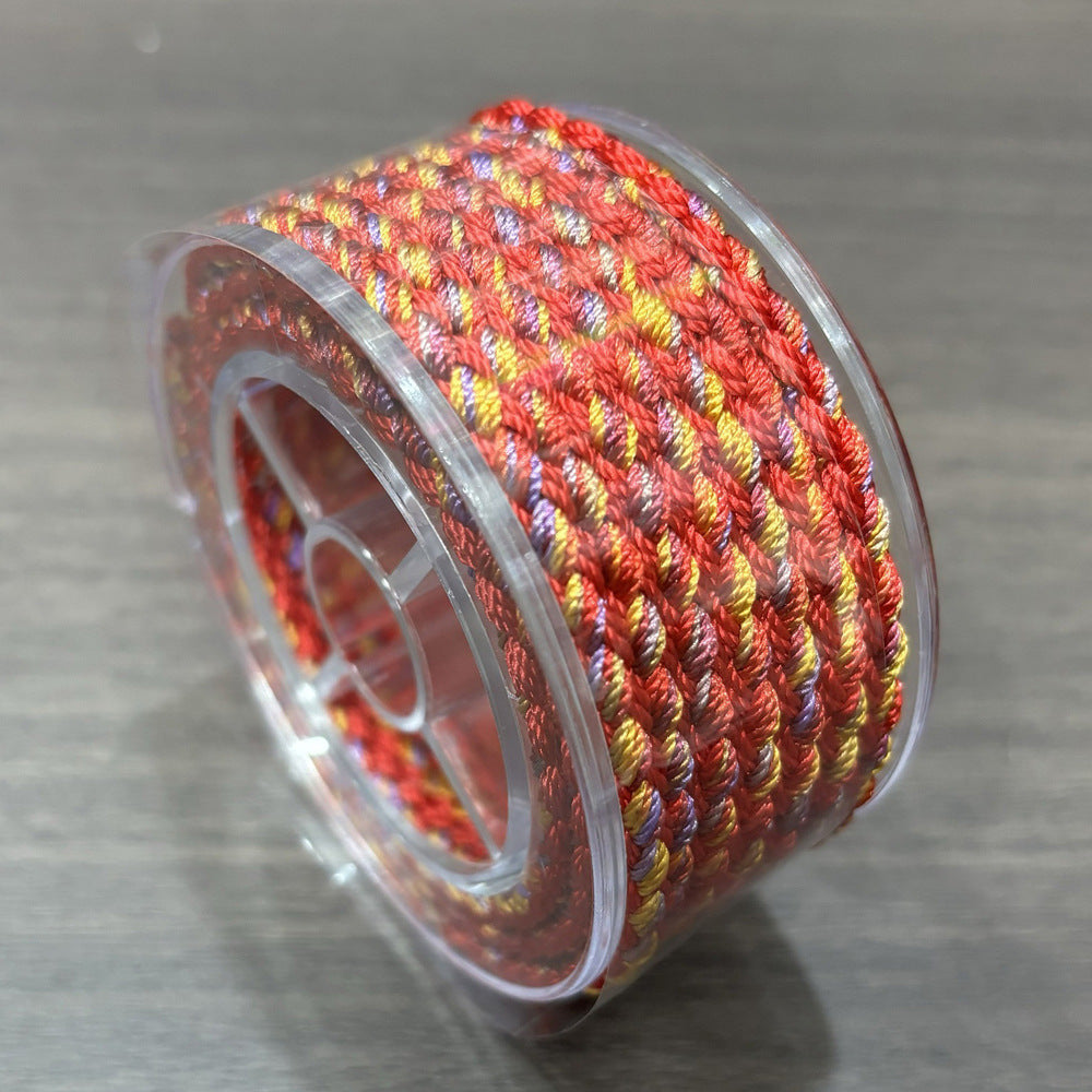 Duan Dye Hand Knitted Rope DIY Accessories Rope Jade Jewelry High-end Knitted Rope Semi-finished Dopamine Thangka Rope