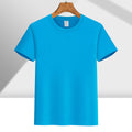 Pure Cotton T-Shirt with Printed Text, Round Neck Advertising Shirt, Class Uniform T-Shirt, DIY Custom Logo, Custom Short-Sleeved T-Shirt