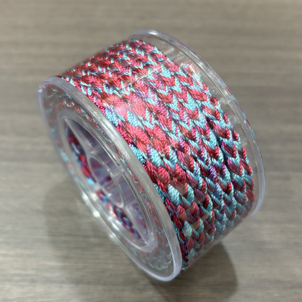 Duan Dye Hand Knitted Rope DIY Accessories Rope Jade Jewelry High-end Knitted Rope Semi-finished Dopamine Thangka Rope