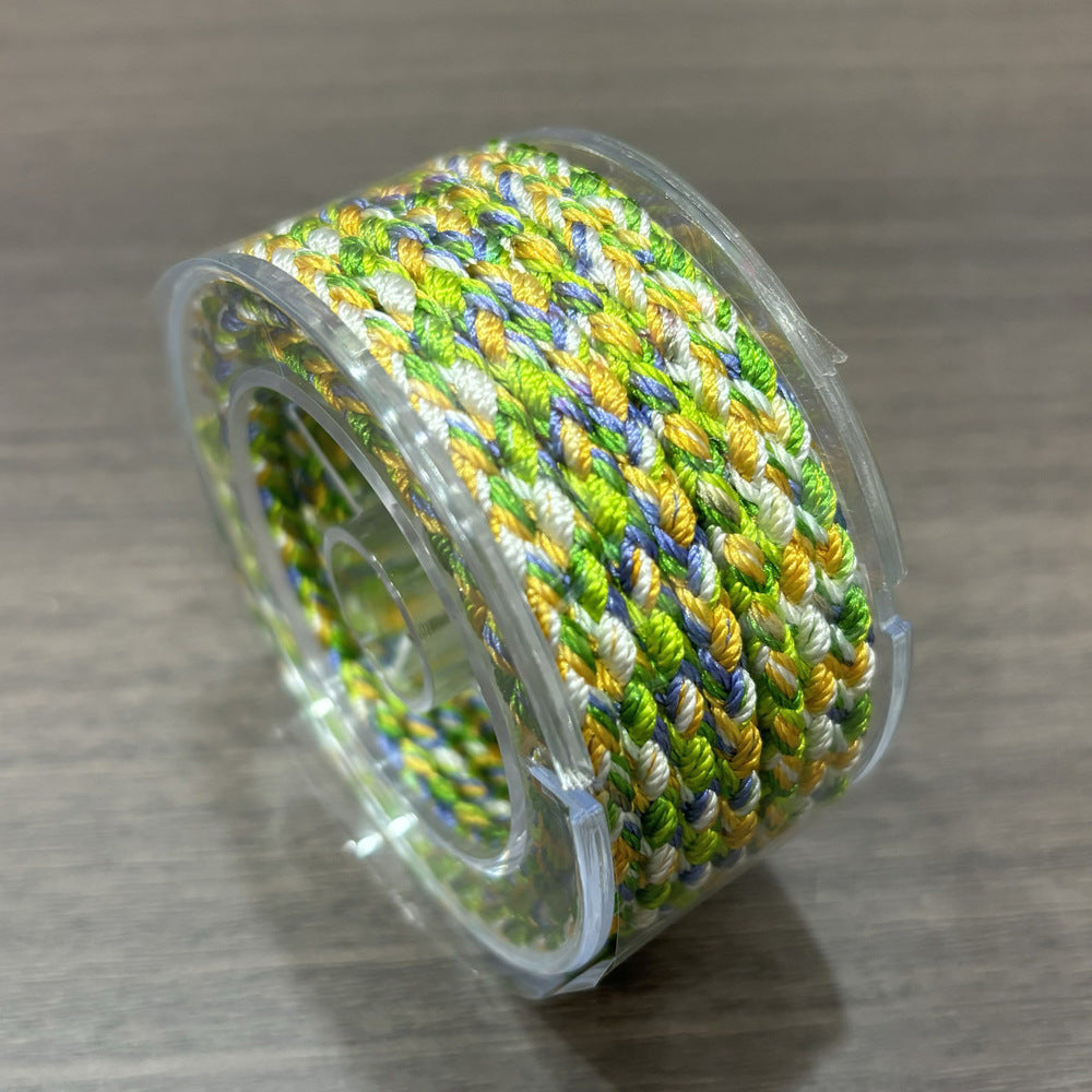 Duan Dye Hand Knitted Rope DIY Accessories Rope Jade Jewelry High-end Knitted Rope Semi-finished Dopamine Thangka Rope