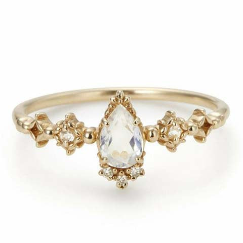 Bague Cristal Multi-Gemmes Géométrique - Bijou Niche Lumière Luxe