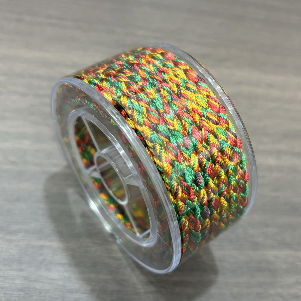 Duan Dye Hand Knitted Rope DIY Accessories Rope Jade Jewelry High-end Knitted Rope Semi-finished Dopamine Thangka Rope