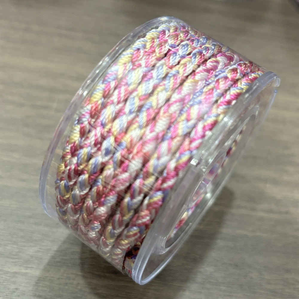 Duan Dye Hand Knitted Rope DIY Accessories Rope Jade Jewelry High-end Knitted Rope Semi-finished Dopamine Thangka Rope