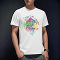 Summer Ice Silk Thin Round Neck Short-Sleeved T-Shirt for Men 2026 New Printed Pullover T-Shirt Trendy Slim Fit Men's Clothing