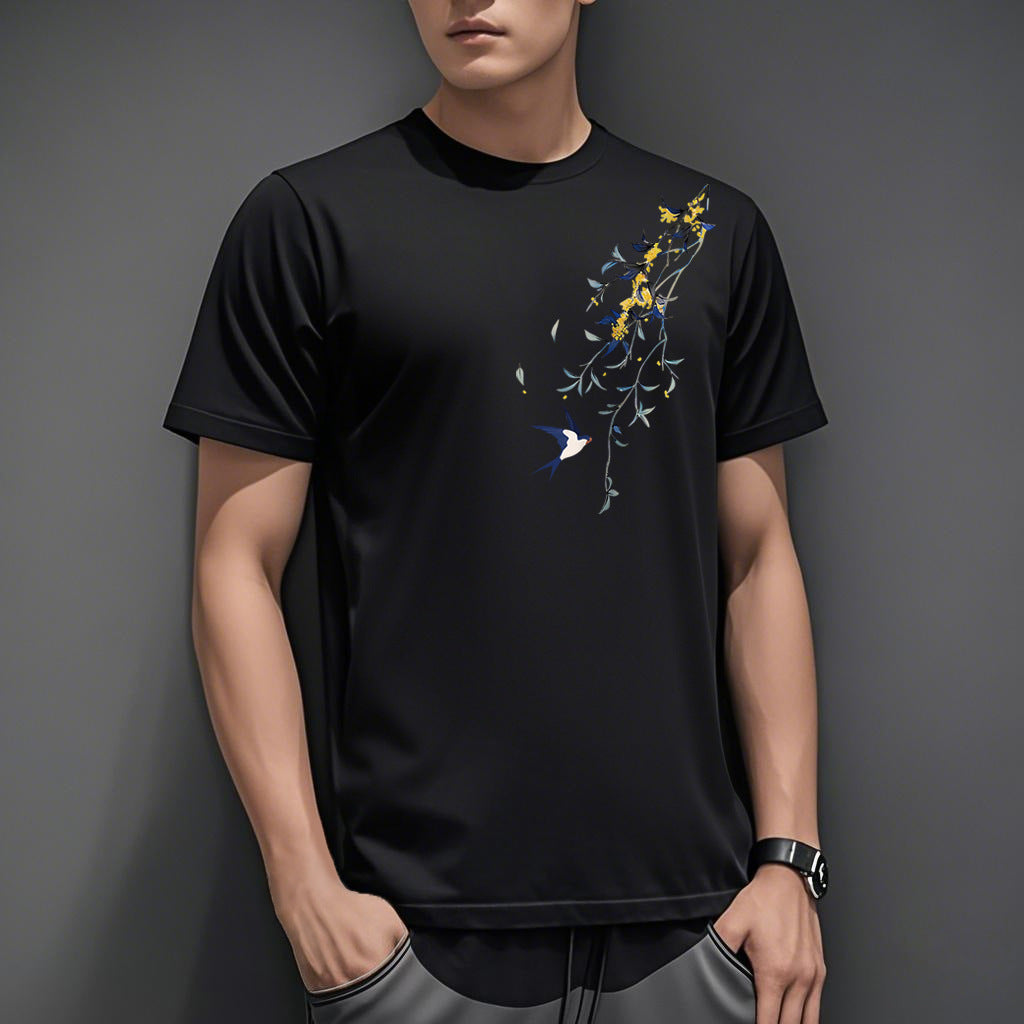 T-Shirt Imprimé Homme Style Coréen - Slim Fit Polyvalent Été 2026