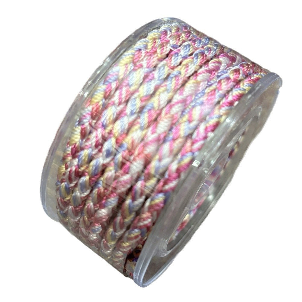 Duan Dye Hand Knitted Rope DIY Accessories Rope Jade Jewelry High-end Knitted Rope Semi-finished Dopamine Thangka Rope