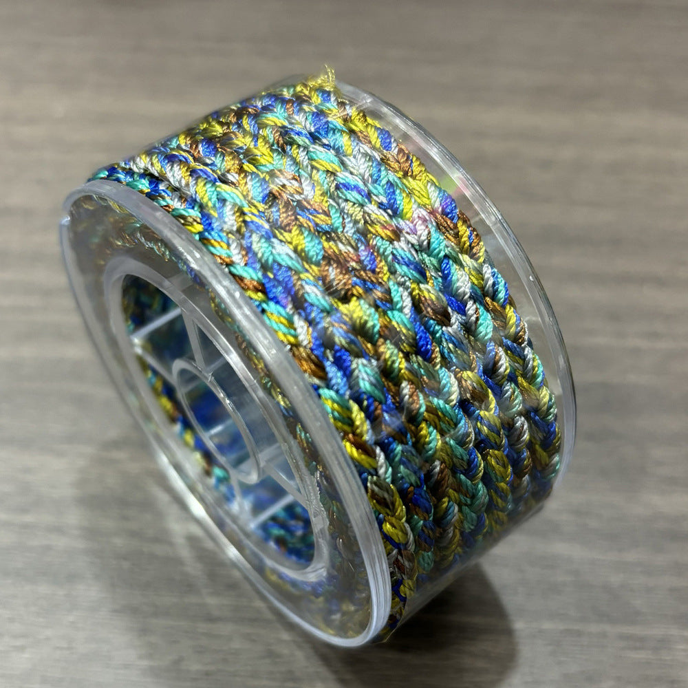 Duan Dye Hand Knitted Rope DIY Accessories Rope Jade Jewelry High-end Knitted Rope Semi-finished Dopamine Thangka Rope