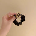 Cross-border Explosive Simple Satin Large Intestine Hair Ring Rose Flower Hair Rope Temperament All-match Ball Headwear Durable Hair Rope