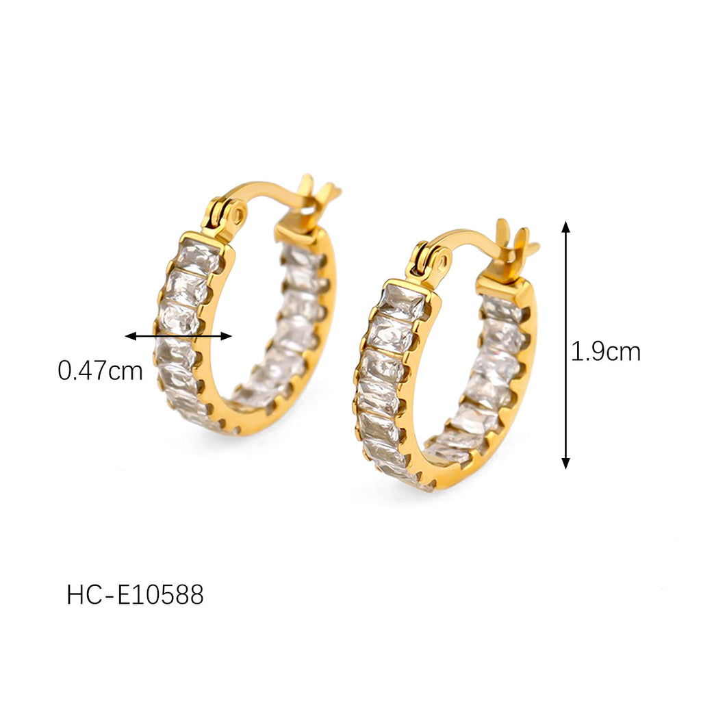 European and American Fashion Distinctive Butterfly Zircon Star Earrings Ins Light Luxury Stainless Steel Five-petal Flower Pearl Earrings Earrings