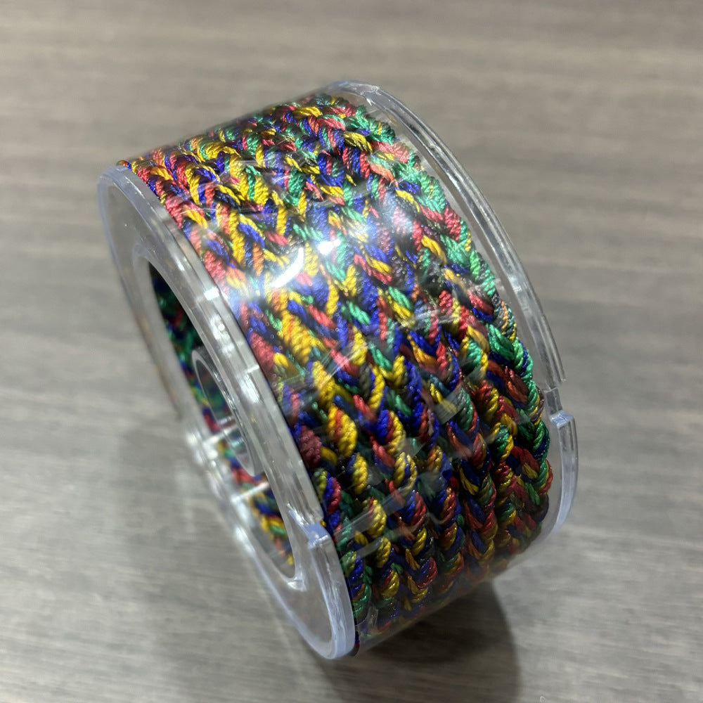 Duan Dye Hand Knitted Rope DIY Accessories Rope Jade Jewelry High-end Knitted Rope Semi-finished Dopamine Thangka Rope