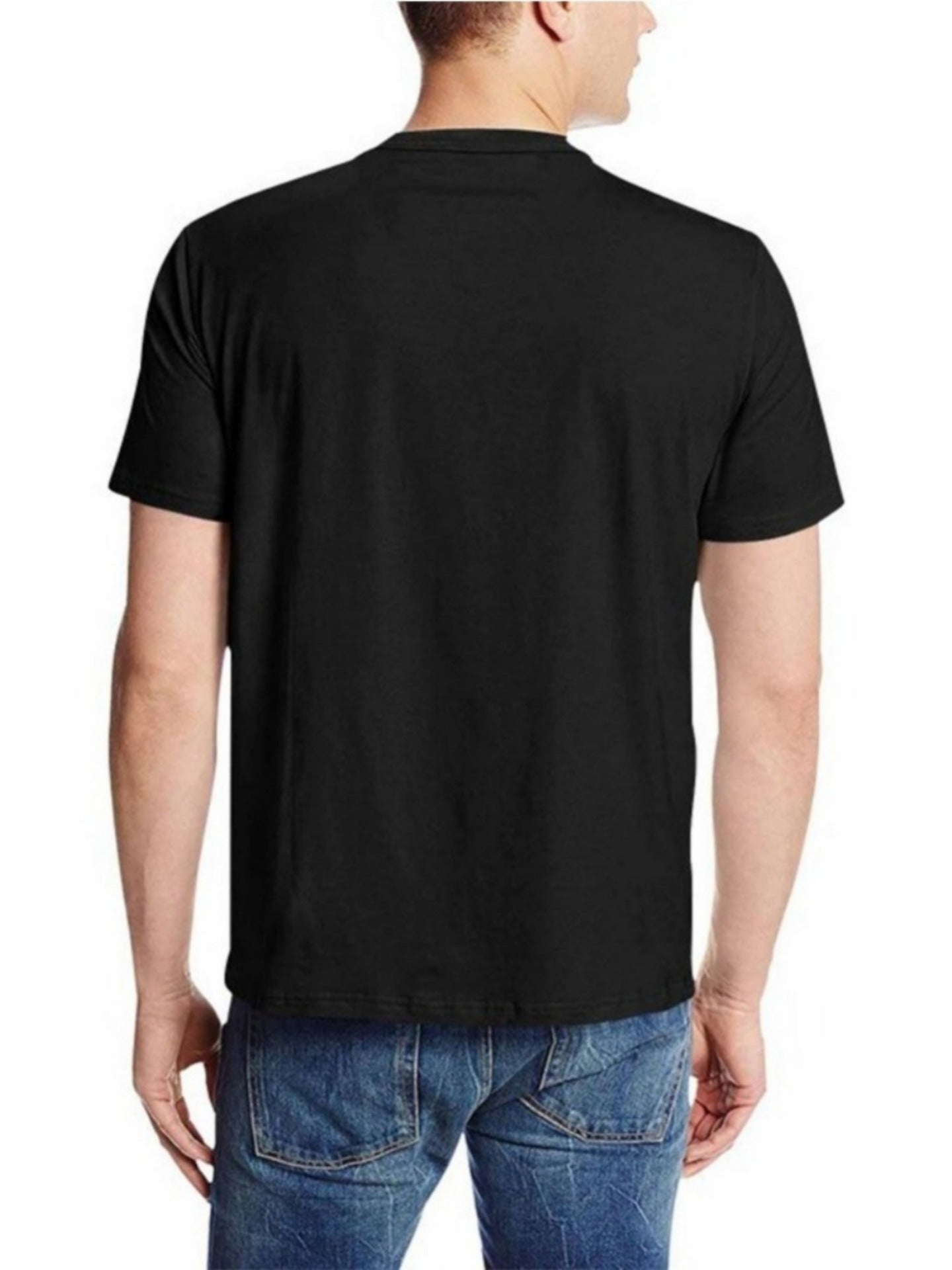Men's Fashion Trend Cotton Round Neck Casual Letter Printed