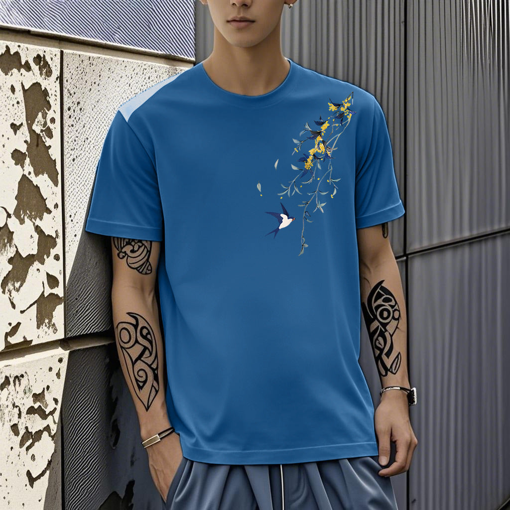 T-Shirt Imprimé Homme Style Coréen - Slim Fit Polyvalent Été 2026