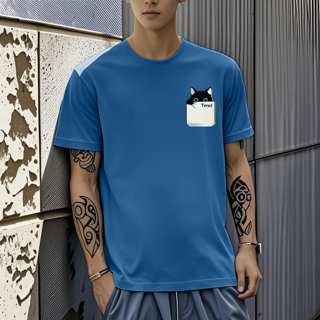 T-Shirt Imprimé Homme Style Coréen - Slim Fit Polyvalent Été 2026