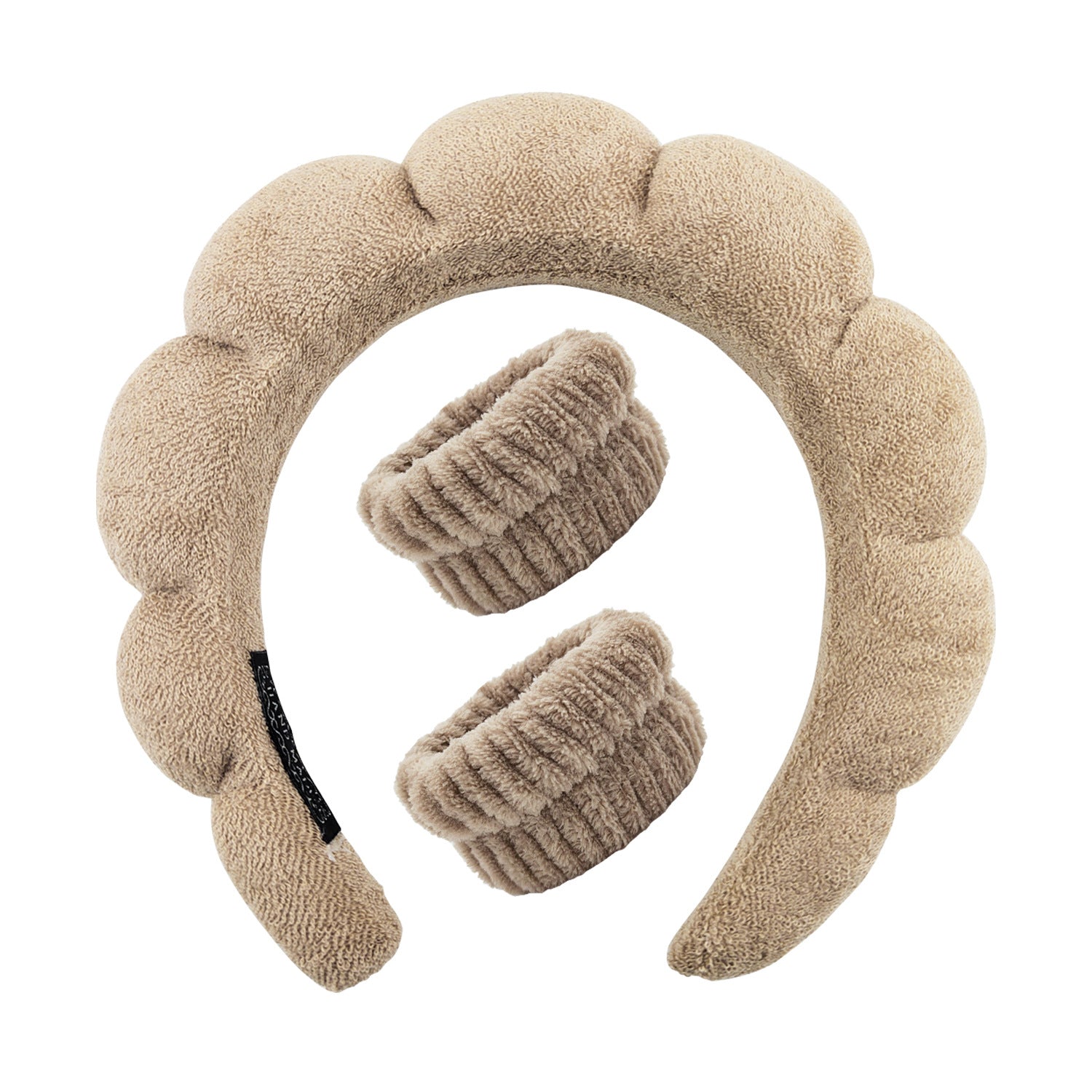 Cross-border selling European and American high cranial top women's face washing clouds sponge hairband makeup wrist band headband two-piece wholesale