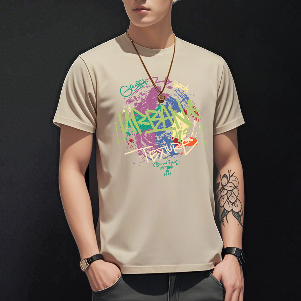 T-Shirt Soie de Glace Imprimé Homme - Slim Fit Été 2026