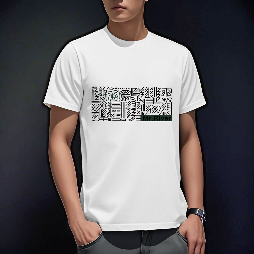 T-Shirt Soie de Glace Imprimé Homme - Slim Fit Été 2026