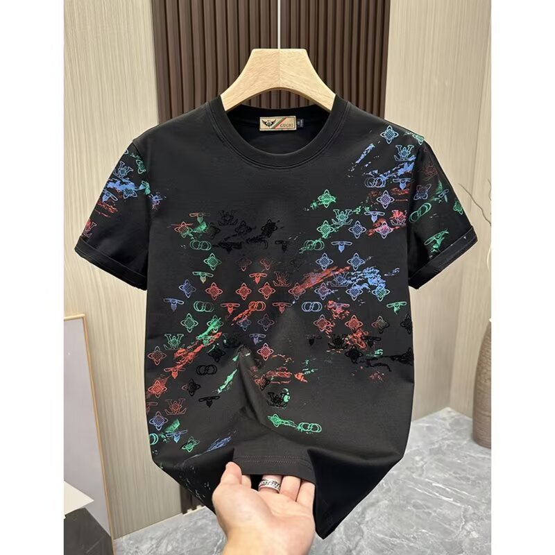 New Short-Sleeved T-Shirt Men's Summer Korean Style Trendyy Simple Half-Sleeved Tops Hong Kong Style Loose Casual Trendyy Brand T-Shirts