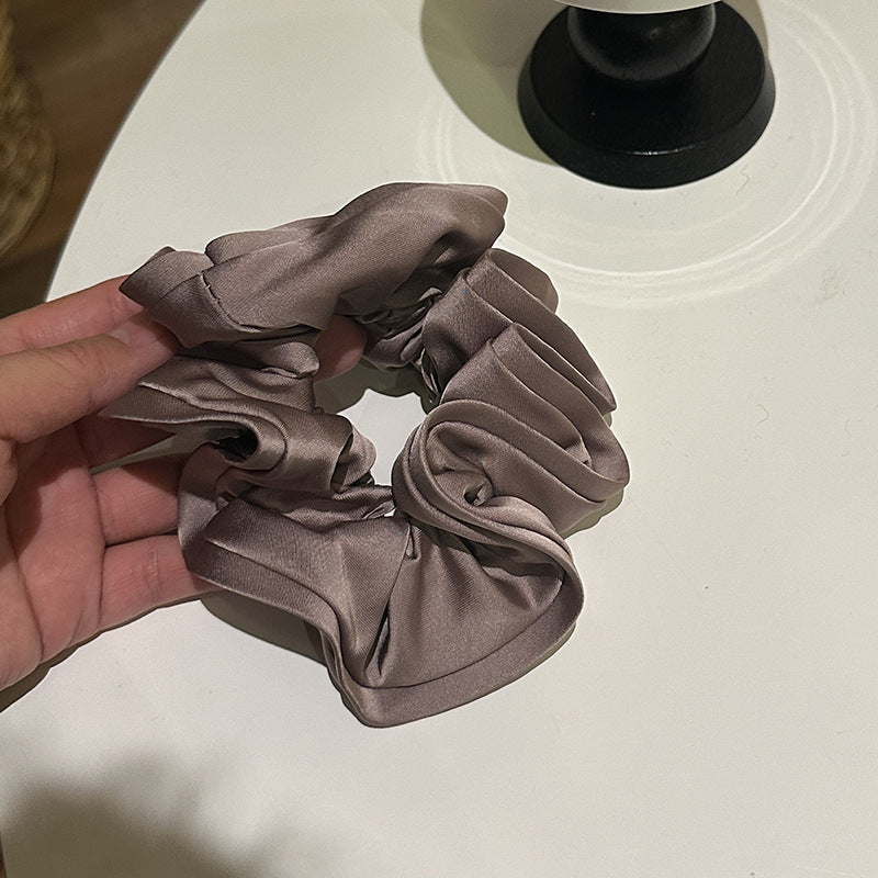 New French Style All-match Large Intestine Hair Ring High Elastic Durable Exquisite Rubber Tendons Do Not Hit with Payon Headline Elegant Hair Accessories