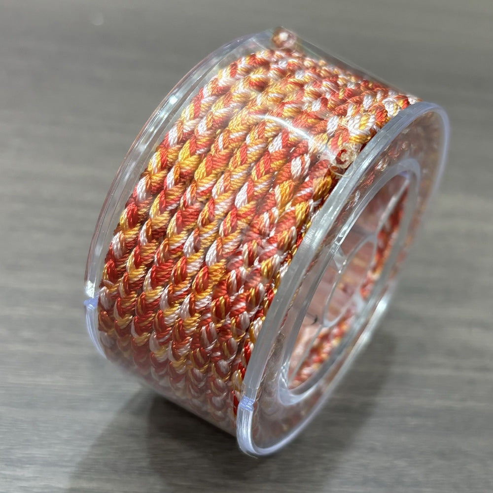 Duan Dye Hand Knitted Rope DIY Accessories Rope Jade Jewelry High-end Knitted Rope Semi-finished Dopamine Thangka Rope