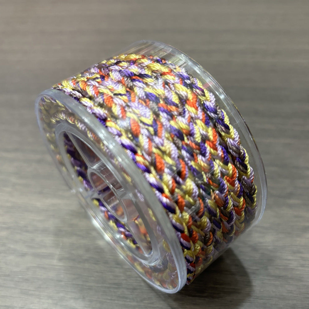 Duan Dye Hand Knitted Rope DIY Accessories Rope Jade Jewelry High-end Knitted Rope Semi-finished Dopamine Thangka Rope