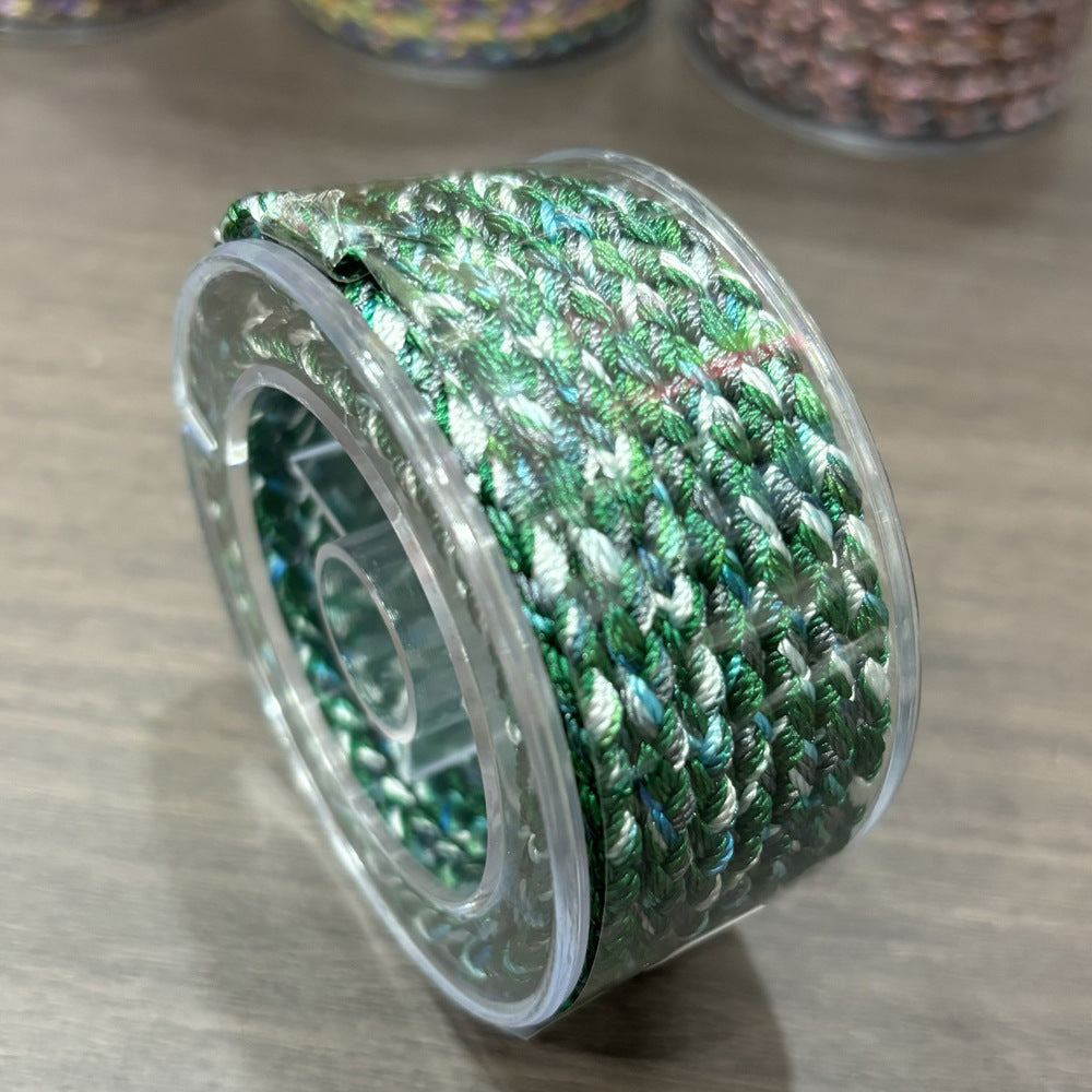 Duan Dye Hand Knitted Rope DIY Accessories Rope Jade Jewelry High-end Knitted Rope Semi-finished Dopamine Thangka Rope