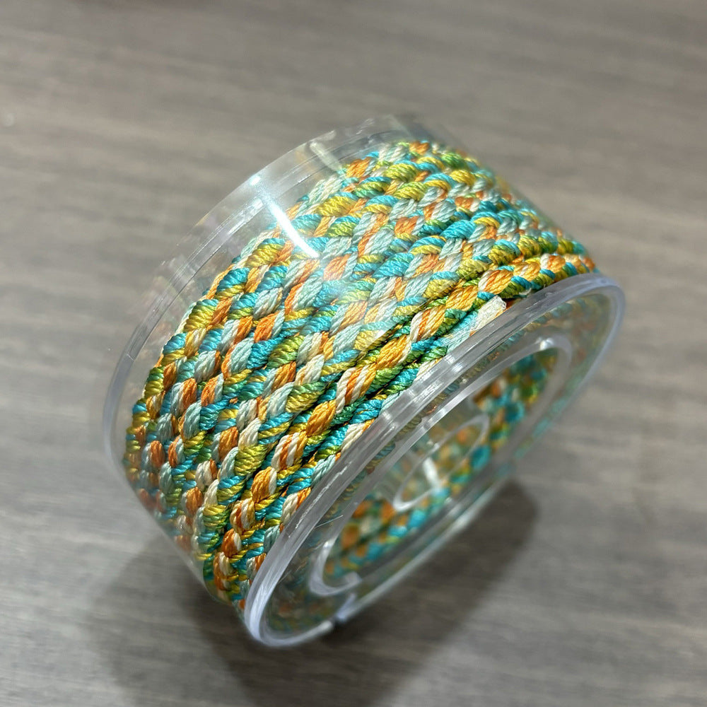 Duan Dye Hand Knitted Rope DIY Accessories Rope Jade Jewelry High-end Knitted Rope Semi-finished Dopamine Thangka Rope