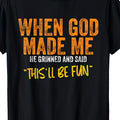 Men's Fashion Trend Cotton Round Neck Casual Letter Printed