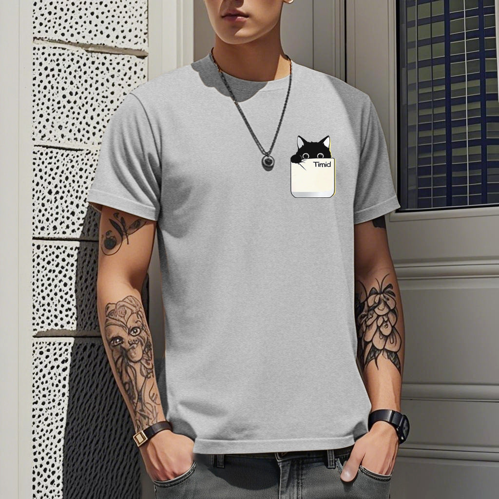 T-Shirt Imprimé Homme Style Coréen - Slim Fit Polyvalent Été 2026
