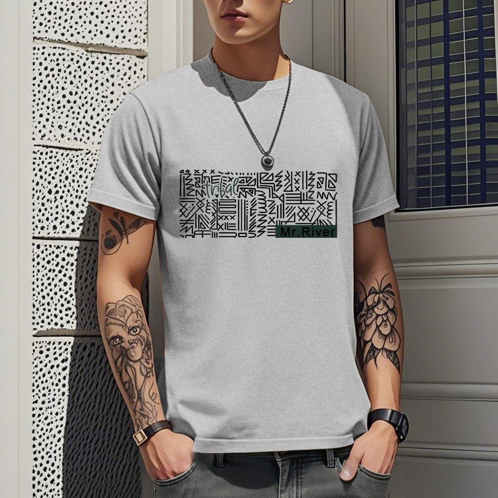 T-Shirt Soie de Glace Imprimé Homme - Slim Fit Été 2026