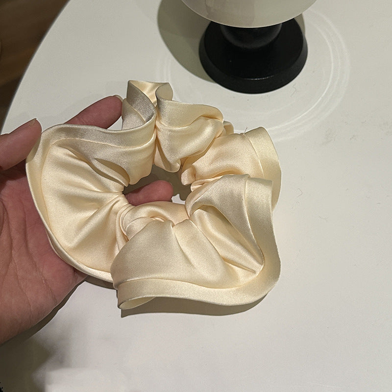 New French Style All-match Large Intestine Hair Ring High Elastic Durable Exquisite Rubber Tendons Do Not Hit with Payon Headline Elegant Hair Accessories