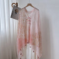 Antique Chinese Style Ethnic Style Scarf Summer Temperament Sunscreen Buckle Shawl Cardigan Decoration Travel Photograph