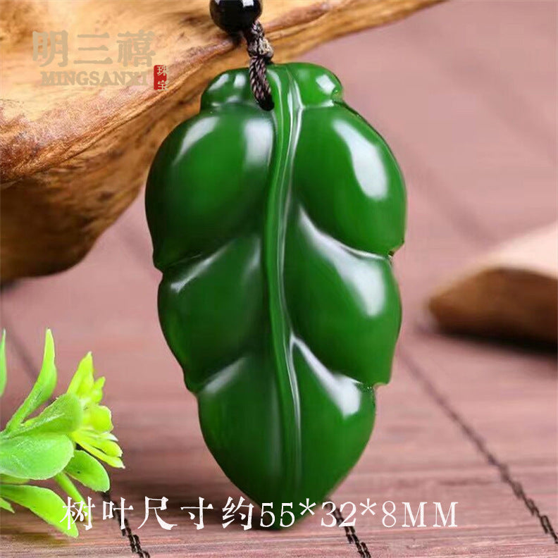 Xinjiang Outer Mongolian Material Pixiu Ping An No-thing Brand Lucky Bag Pendant Spinach Green Jasper Guanyin Buddha Dragon Brand Carp Pendant