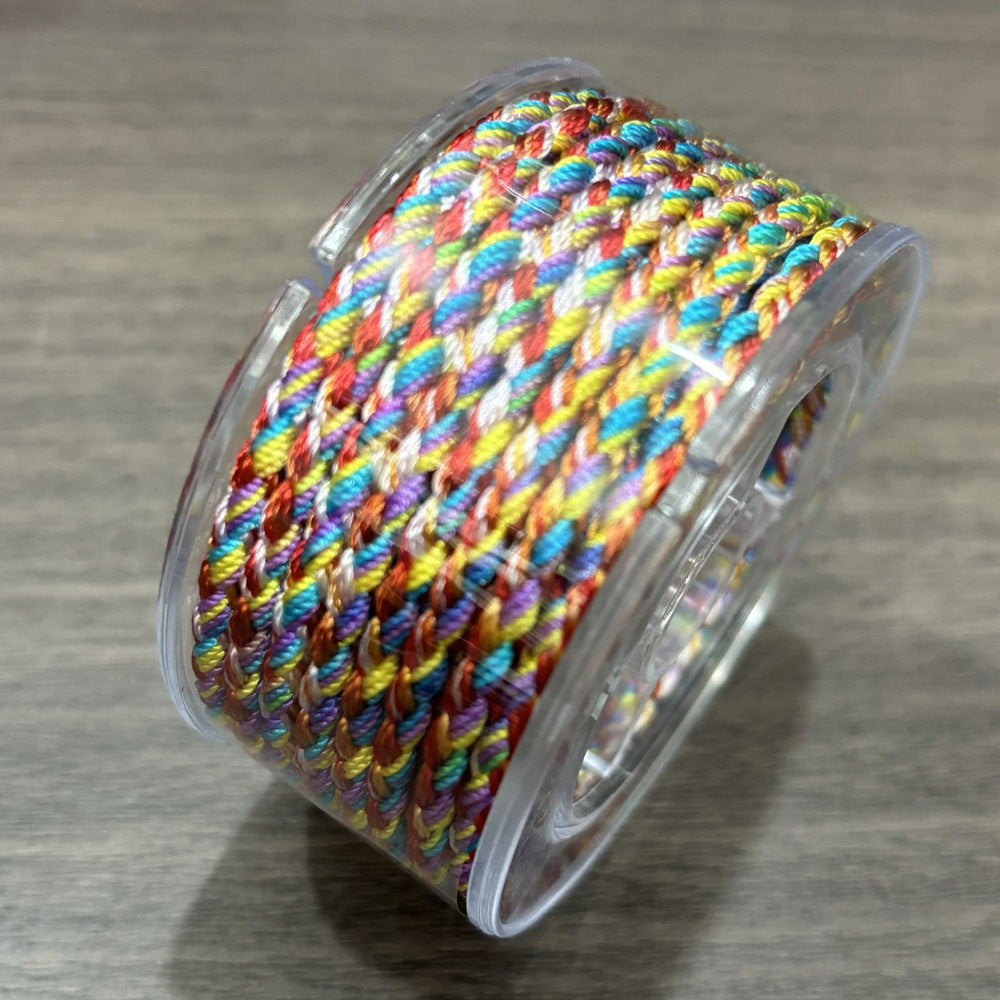 Duan Dye Hand Knitted Rope DIY Accessories Rope Jade Jewelry High-end Knitted Rope Semi-finished Dopamine Thangka Rope