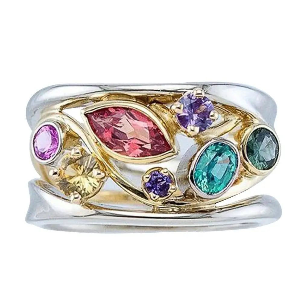 Bague Cristal Quartz & Strass - Bijou Tendance pour Femme