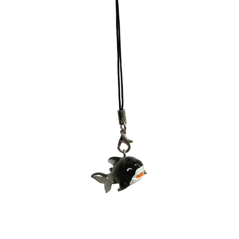 Ocean Animal Keyrings Marine Life Pendant Acrylic Keychain Colorful Phone Lanyard Versatile Bags Accessories