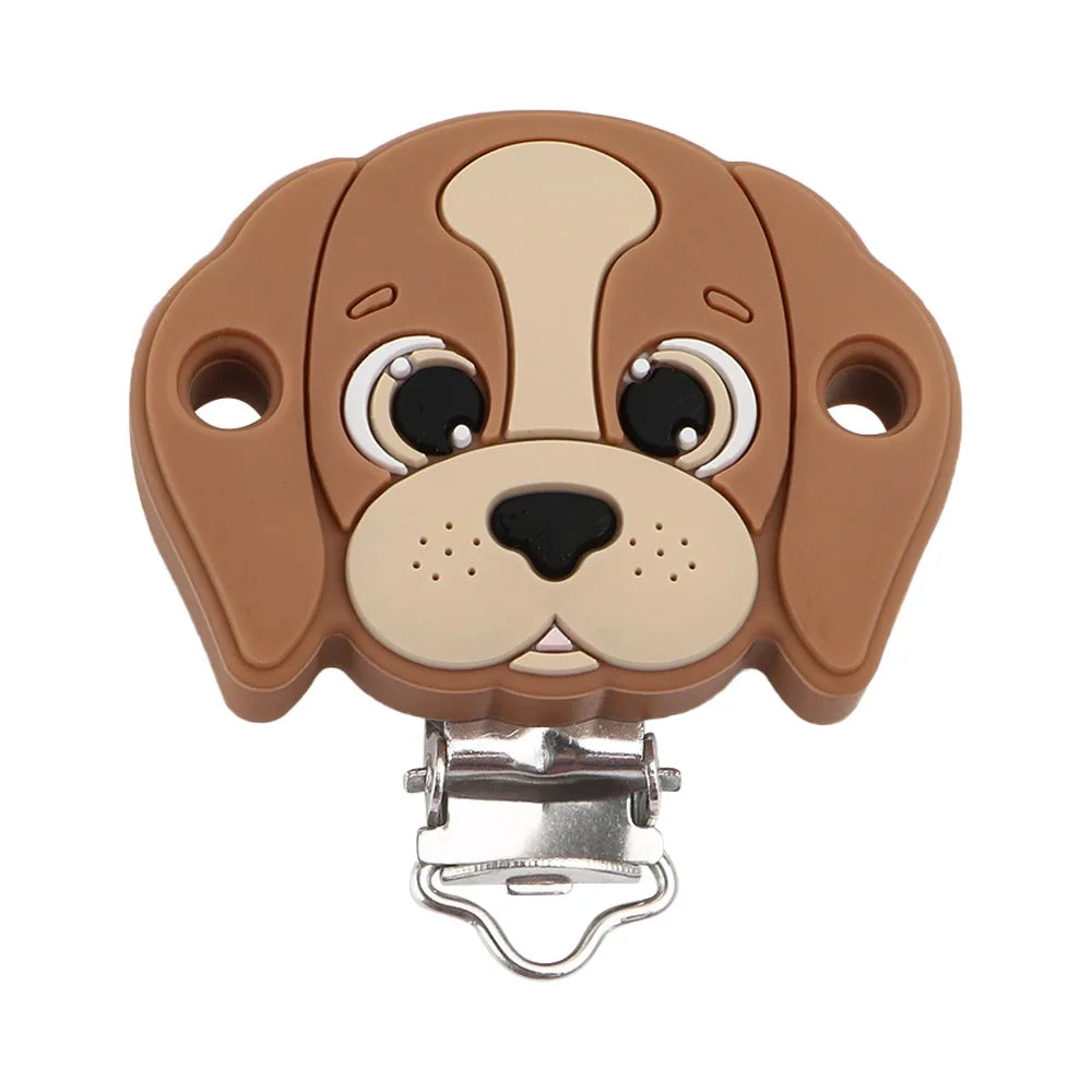 Sunrony 1Pc Animal Cartoon Silicone Pacifier Clip Food Grade DIY Pacifier Chain Accessories For Jewelry Making