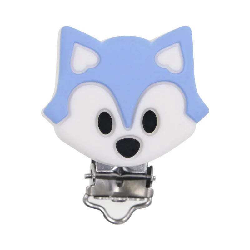Sunrony 1Pc Animal Cartoon Silicone Pacifier Clip Food Grade DIY Pacifier Chain Accessories For Jewelry Making