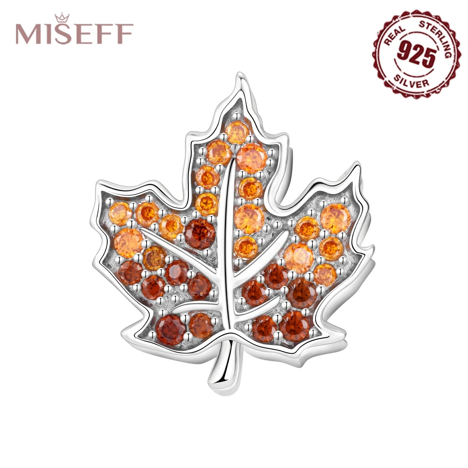 MISEFF S925 Sterling Silver Charm Pink Cherry Blossoms and Lotus Flowers Pendant Original Jewelry Making DIY Mother's Day Gifts