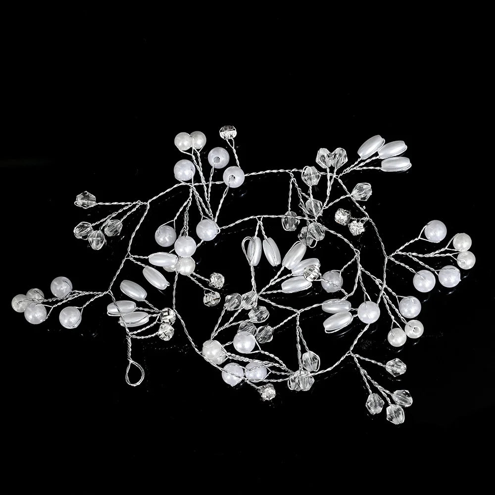 Tiare Mariage Perles & Cristaux - Accessoire Cheveux Nuptial 35cm