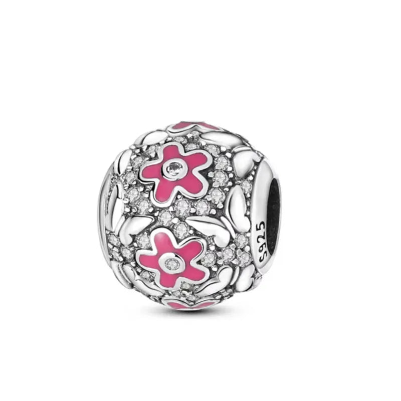 Fashionable 925 Sterling Silver Camera, Honey Pot, Elephant Pendant,Fit European Bracelet DIY Women's Charm Jewelry Safety Chain