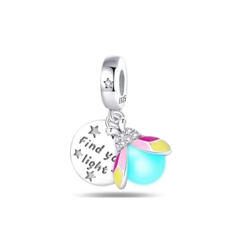 Fashionable 925 Sterling Silver Camera, Honey Pot, Elephant Pendant,Fit European Bracelet DIY Women's Charm Jewelry Safety Chain