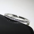 Bague Fine Zircon Cubique - Anneau Minimaliste pour Femme