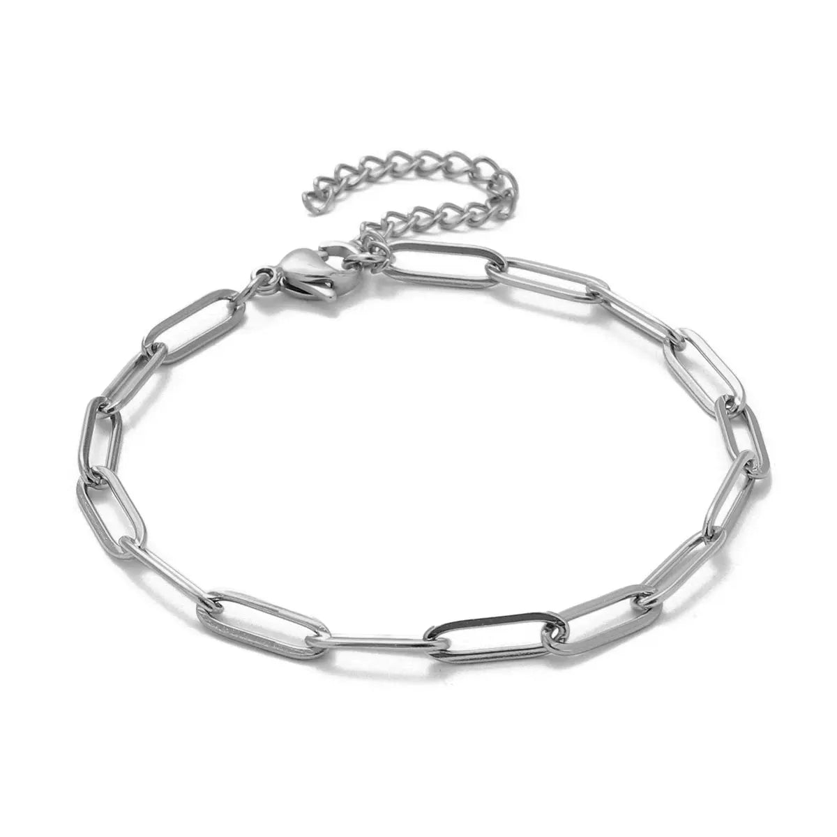 Lot de 5 Bracelets Chaîne Paperclip Acier Inoxydable - DIY & Artisanat
