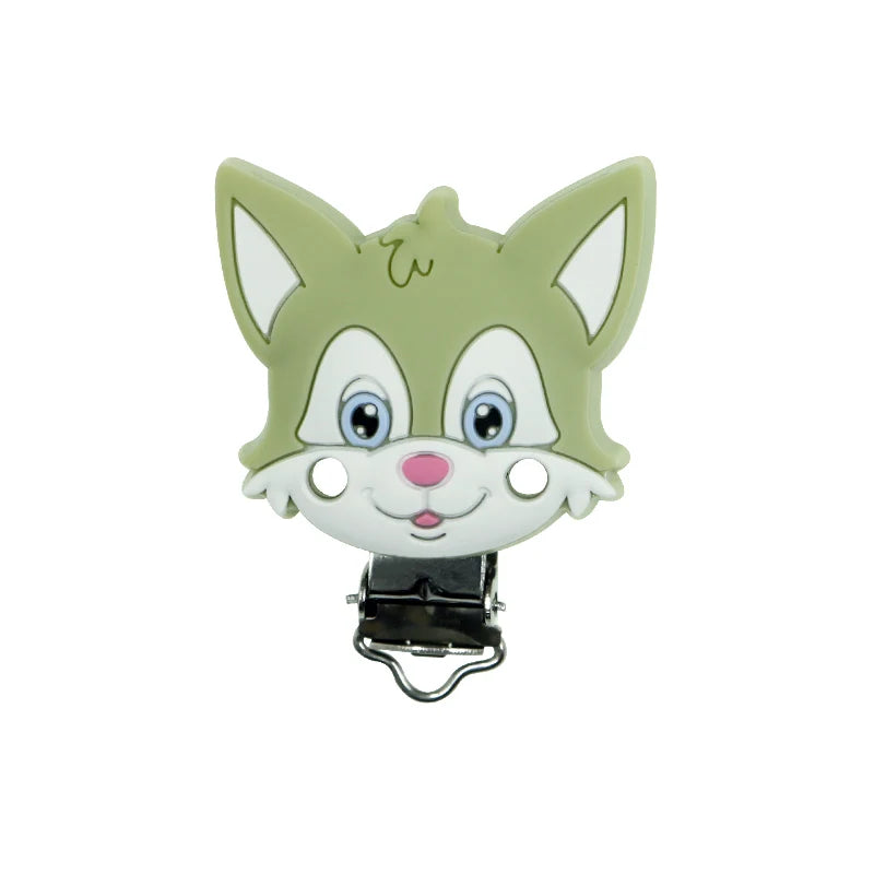 Sunrony 1Pc Animal Cartoon Silicone Pacifier Clip Food Grade DIY Pacifier Chain Accessories For Jewelry Making