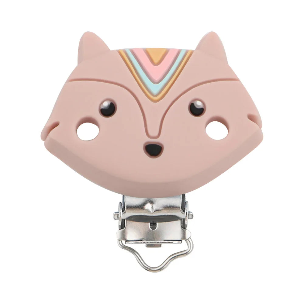 Sunrony 1Pc Animal Cartoon Silicone Pacifier Clip Food Grade DIY Pacifier Chain Accessories For Jewelry Making