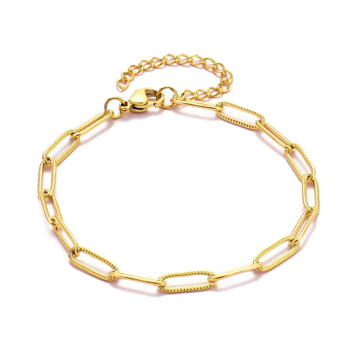 Lot de 5 Bracelets Chaîne Paperclip Acier Inoxydable - DIY & Artisanat