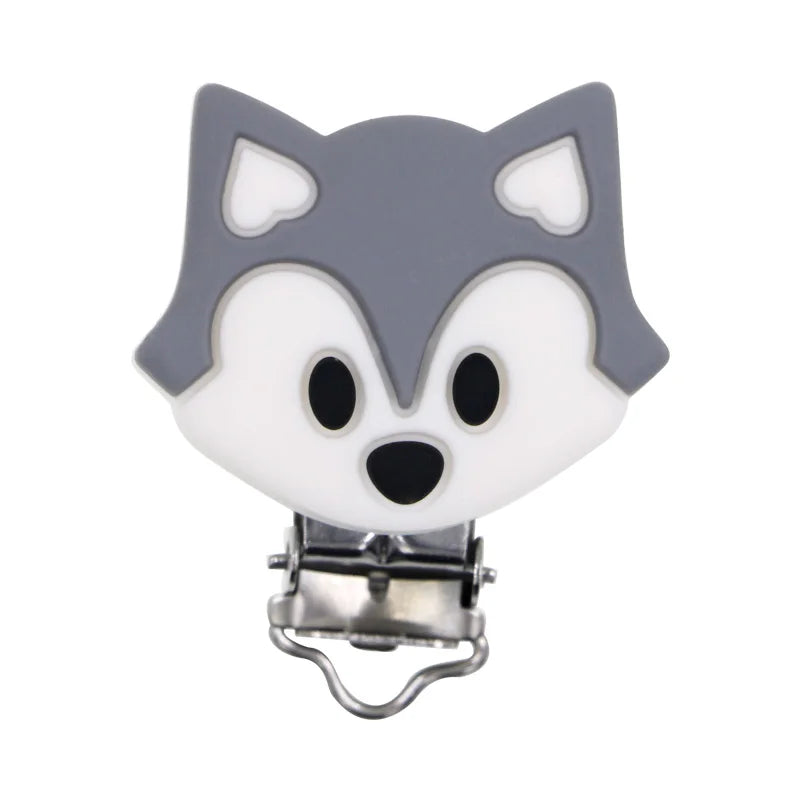 Sunrony 1Pc Animal Cartoon Silicone Pacifier Clip Food Grade DIY Pacifier Chain Accessories For Jewelry Making