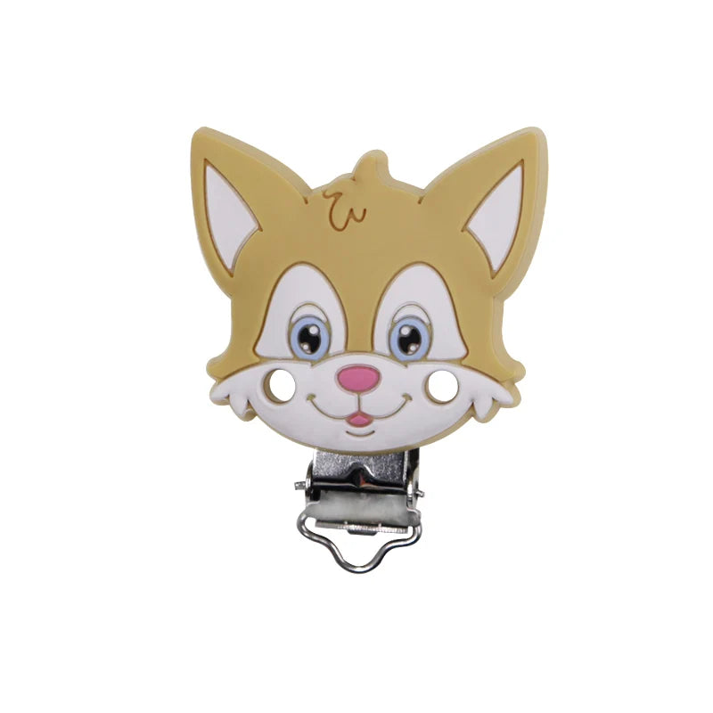 Sunrony 1Pc Animal Cartoon Silicone Pacifier Clip Food Grade DIY Pacifier Chain Accessories For Jewelry Making